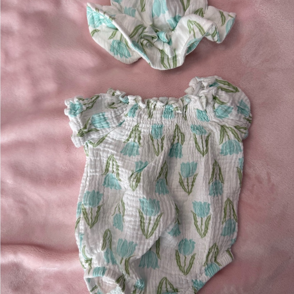 Adorable Floral romper Cover Set